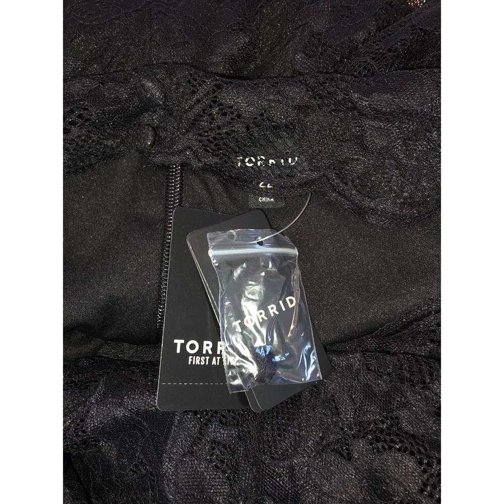 NWT Torrid Midi Black Lace Dress Scalloped Neckline 3/4 Sleeves Size 22 - Picture 10 of 10